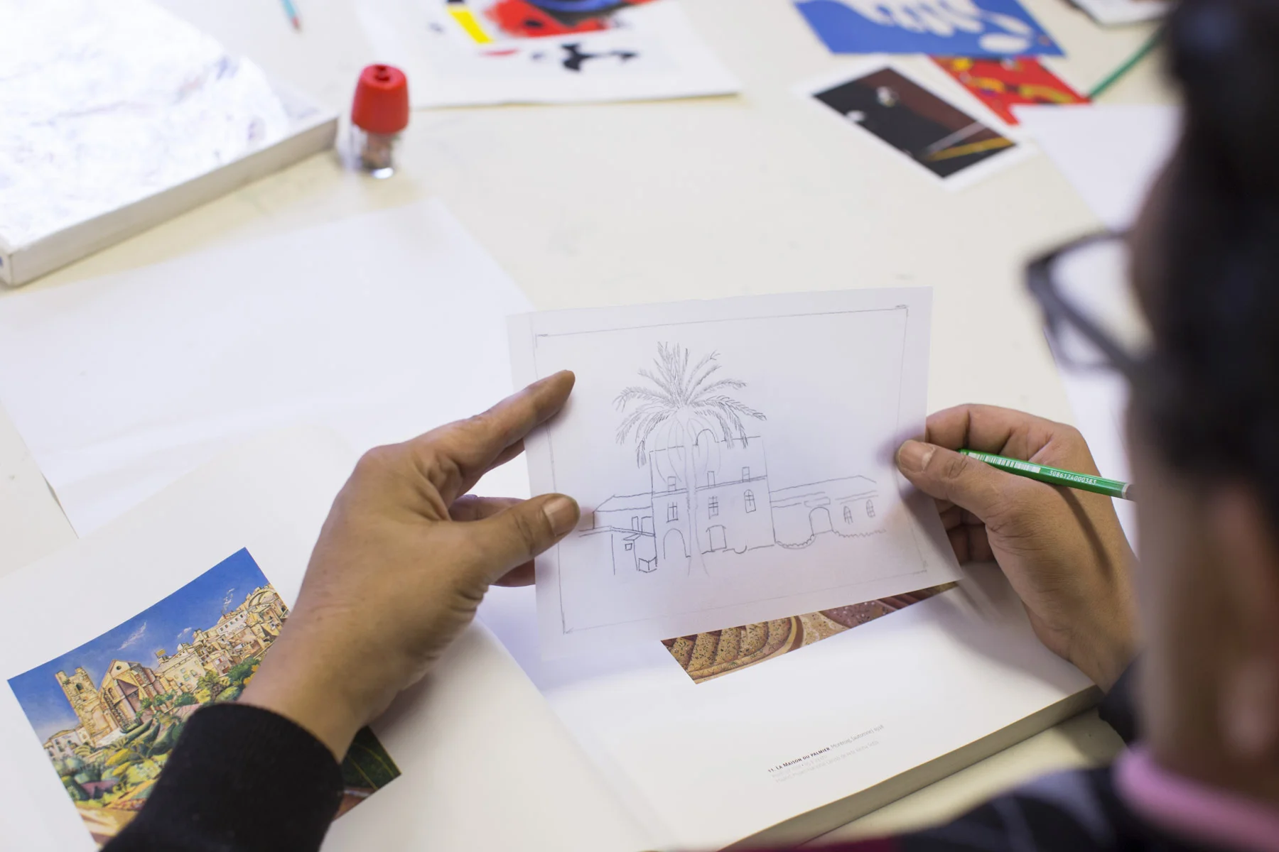 Atelier carte de vœux avec l’association Wake Up Café à la maison d’arrêt de Nanterre