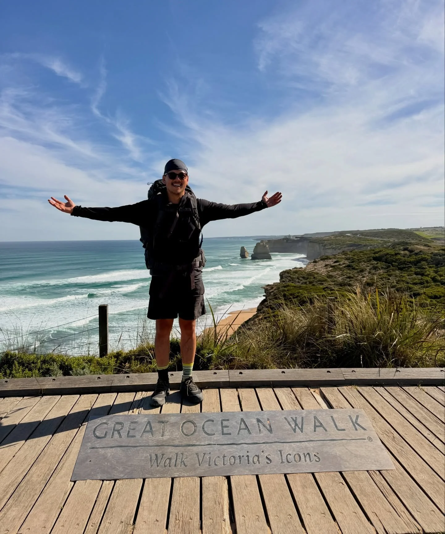 Headed out to do the Great Ocean Walk in 6 days and decided mid-hike to combine the two most difficult days to finish in 5 days. My adventurous soul is happy, lower extremities not so much. Look forward to sharing a longer form video of this hike soo