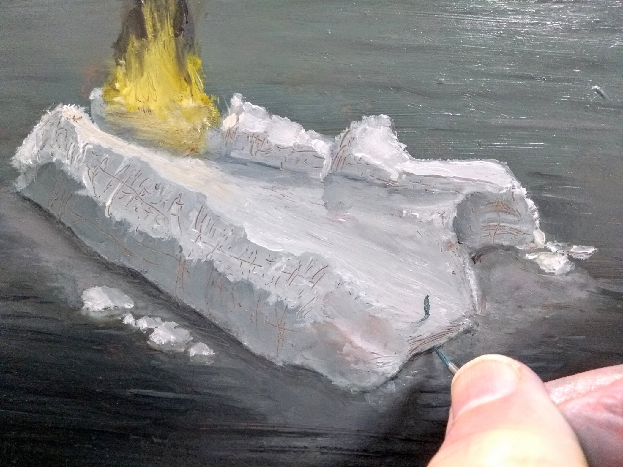 iceberg fire detail