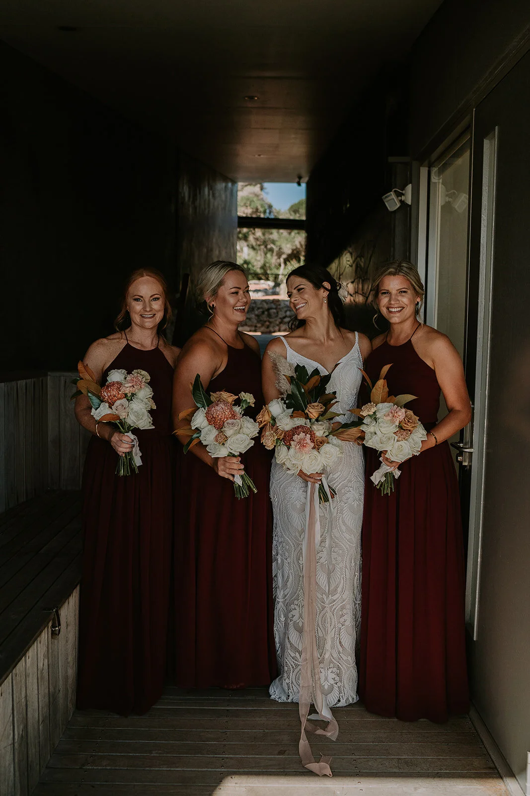 bride and maids bouquets.JPG