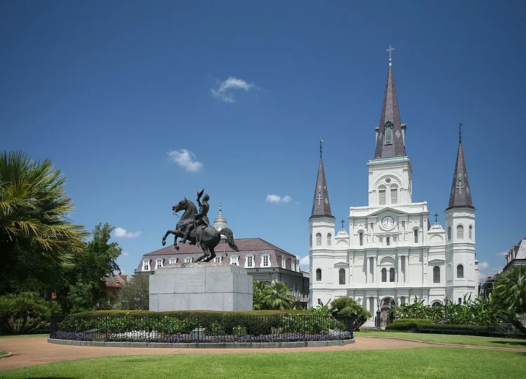 St. Louis Cathedral and Jackson Square in the French Quarter