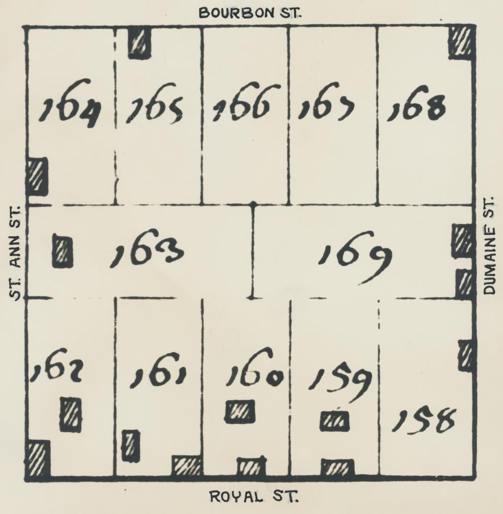 Plan de la Nouvelle Orleans (detail: Square 58)