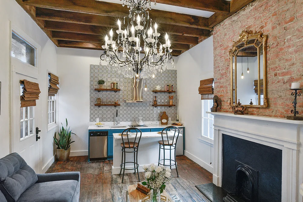 Burgundy suite at French Quarter Mansion