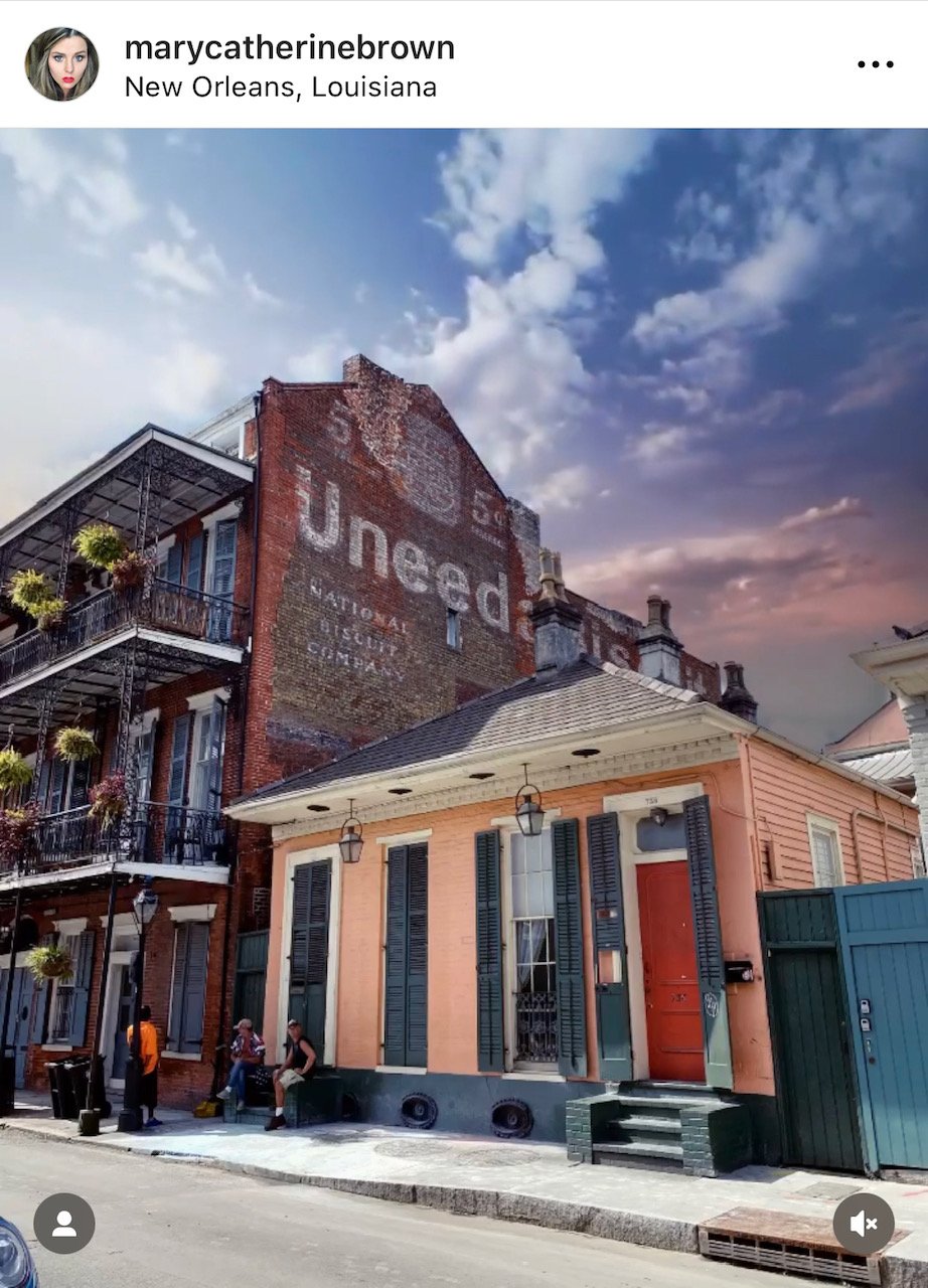  “Ghost Sign” Uneed a biscuit  French Quarter Mansion  