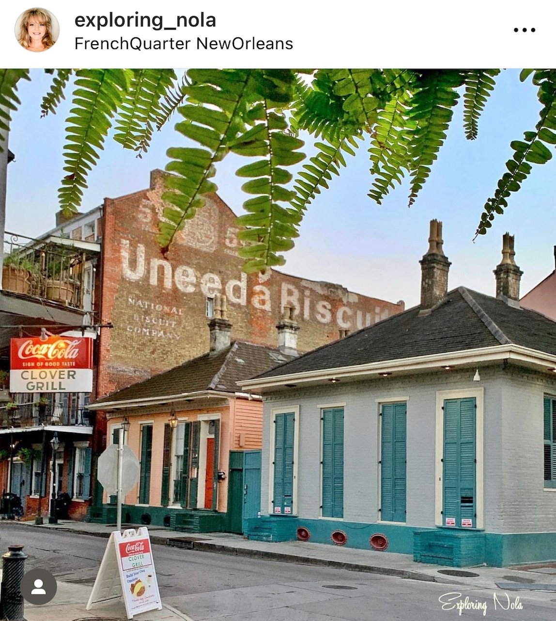 “Ghost Sign” Uneed a biscuit  French Quarter Mansion 