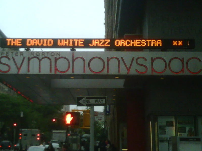  Marquee. David White Jazz Orchestra live in performance at Symphony Space. New York, NY. 2011.   