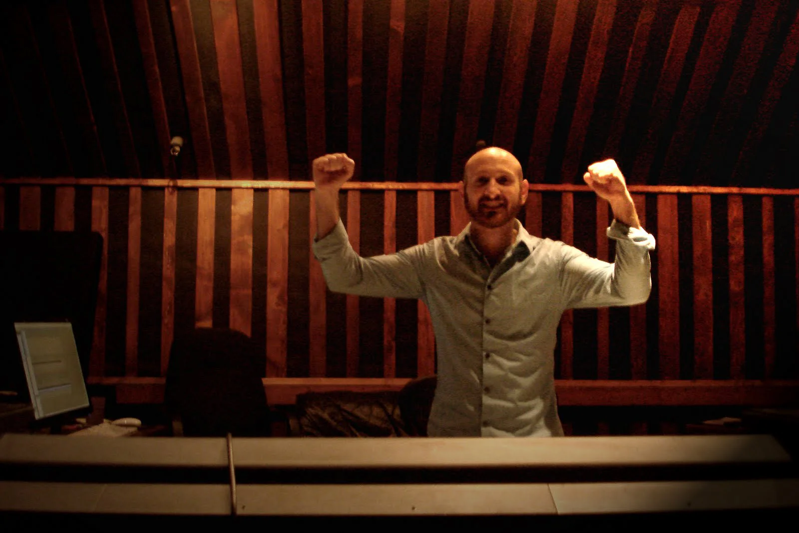  Aaron Nevezie, recording engineer. David White Jazz Orchestra. Flashpoint. Mister Shepherd Records (MSR-10614). Recording session at Skyline Studios, New York, NY. 2010.   