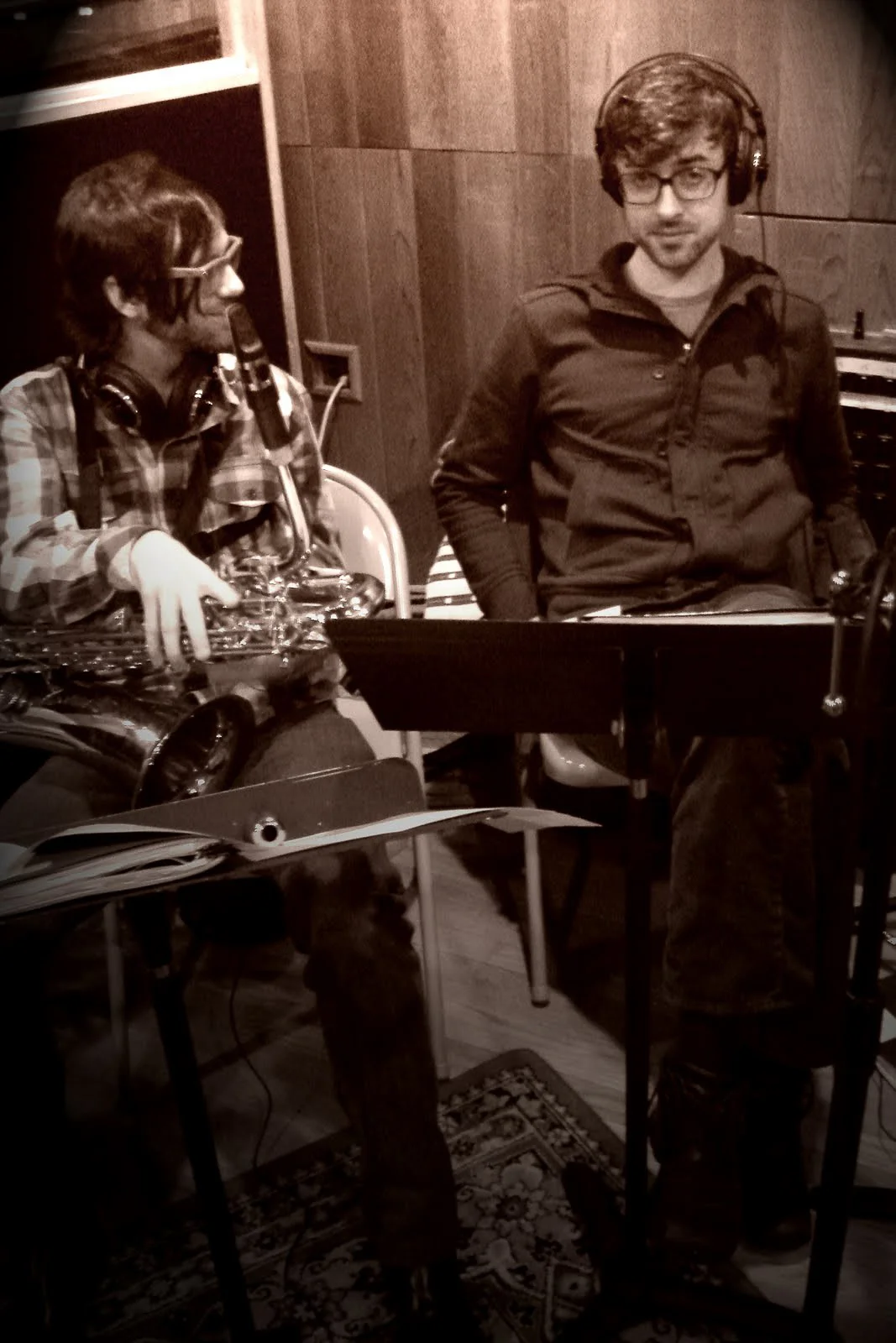  Stephen Plekan, baritone saxophone, Rick Parker, trombone. David White Jazz Orchestra. Flashpoint. Mister Shepherd Records (MSR-10614). Recording session at Skyline Studios, New York, NY. 2010.   