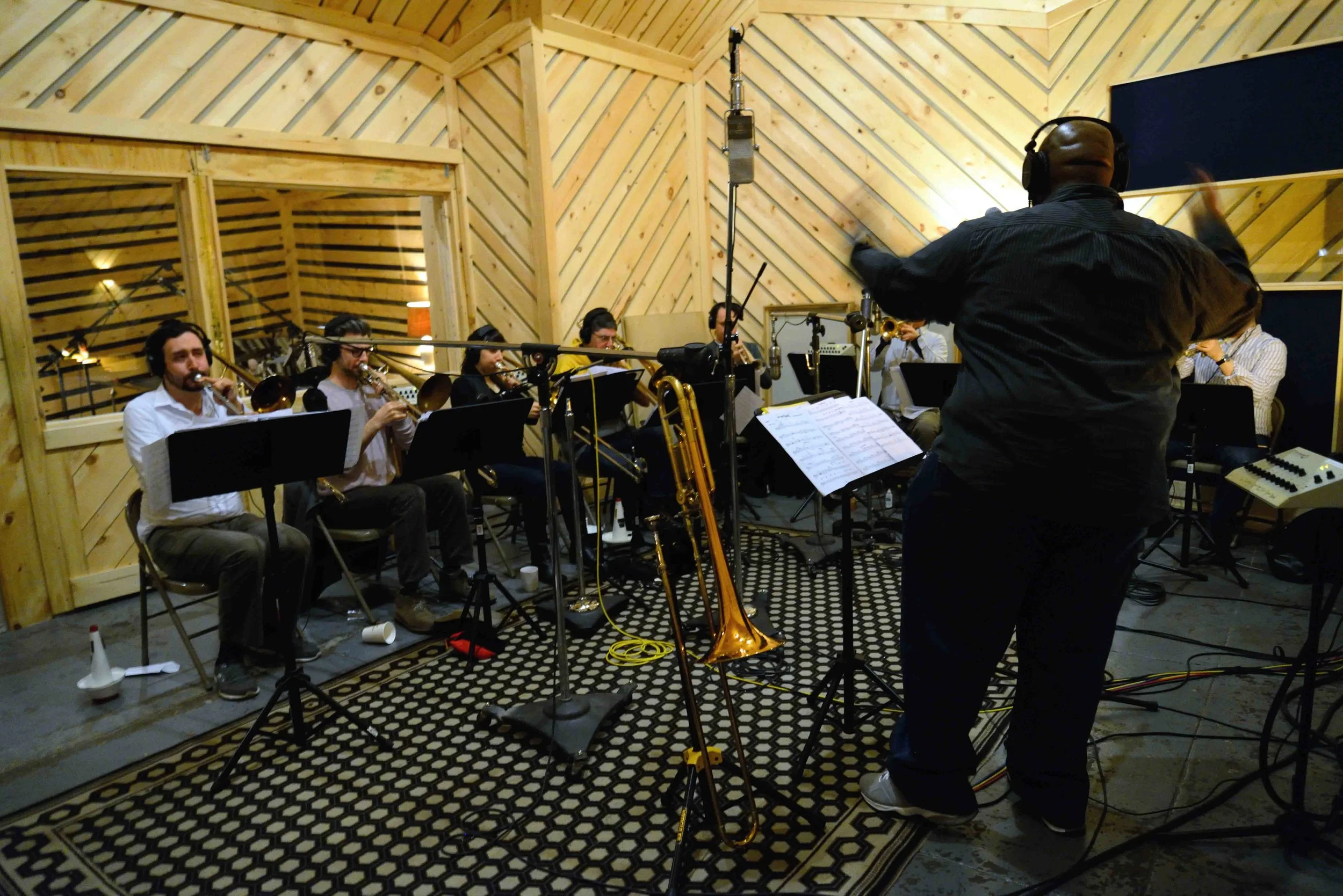  Ryan Cavan, drums. Dan Reitz, trombone, Rick Parker, trombone, Alaina Alster, trombone, Robert Stattel, bass trombone, Colin Brigstocke, trumpet, Alicia Rau, trumpet, Pablo Masis, trumpet. David White, Music Director. David White Jazz Orchestra. The