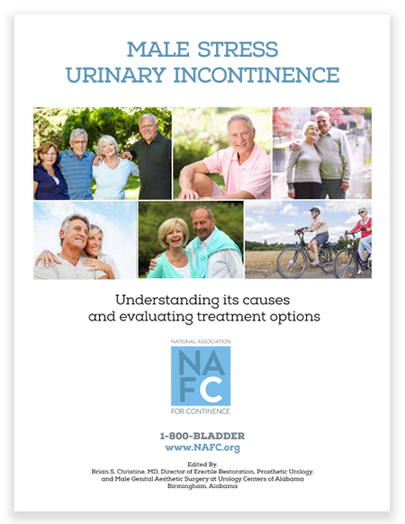 Click here to download your free brochure on stress urinary incontinence in men, including information about its causes and treatment options.