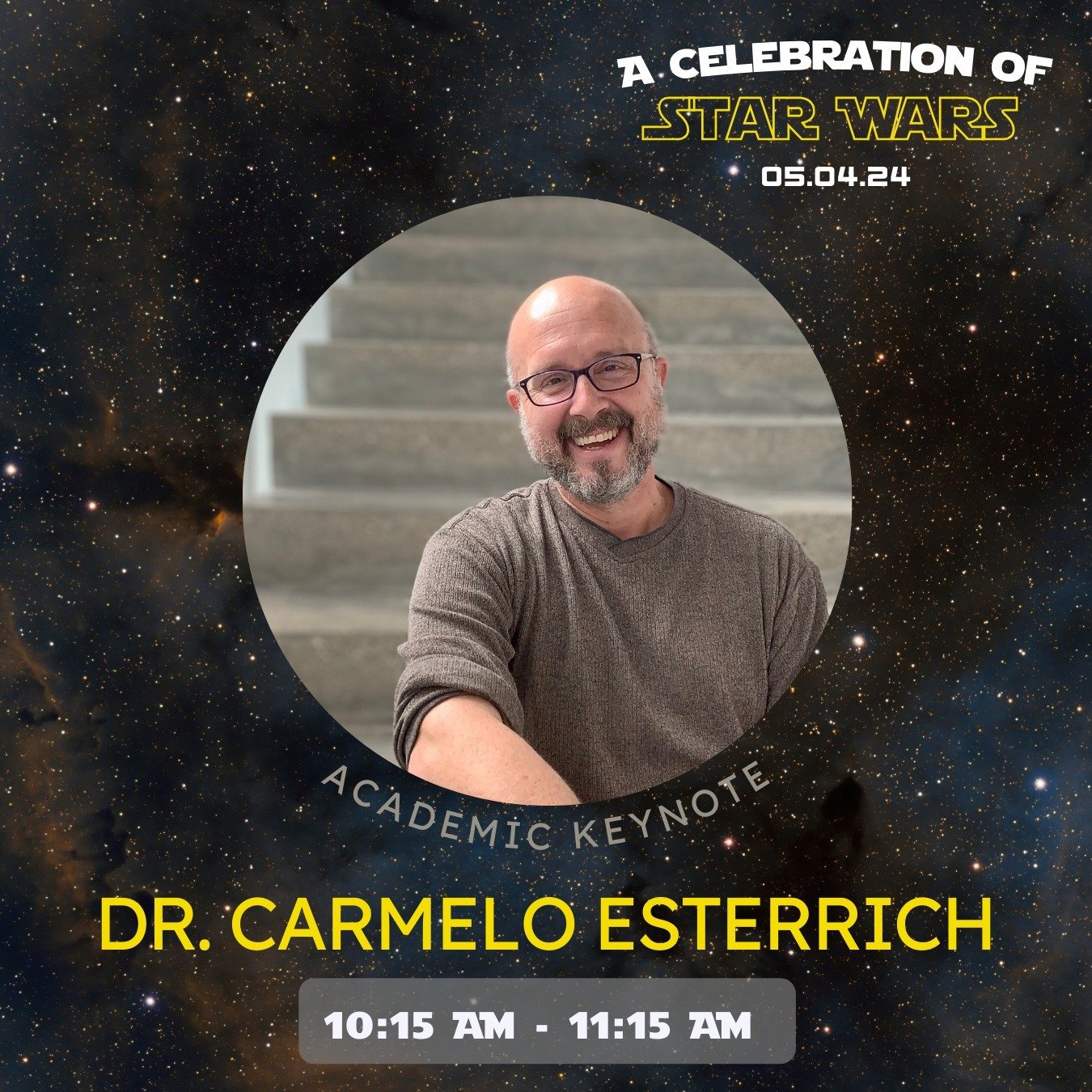 We&rsquo;re so pleased to welcome Dr. Carmelo Esterrich, Columbia College-Chicago as our Academic Keynote Speaker this year! The keynote presentation will be offered in-person in Room 805 &amp; online from 10:15 am - 11:15 am.