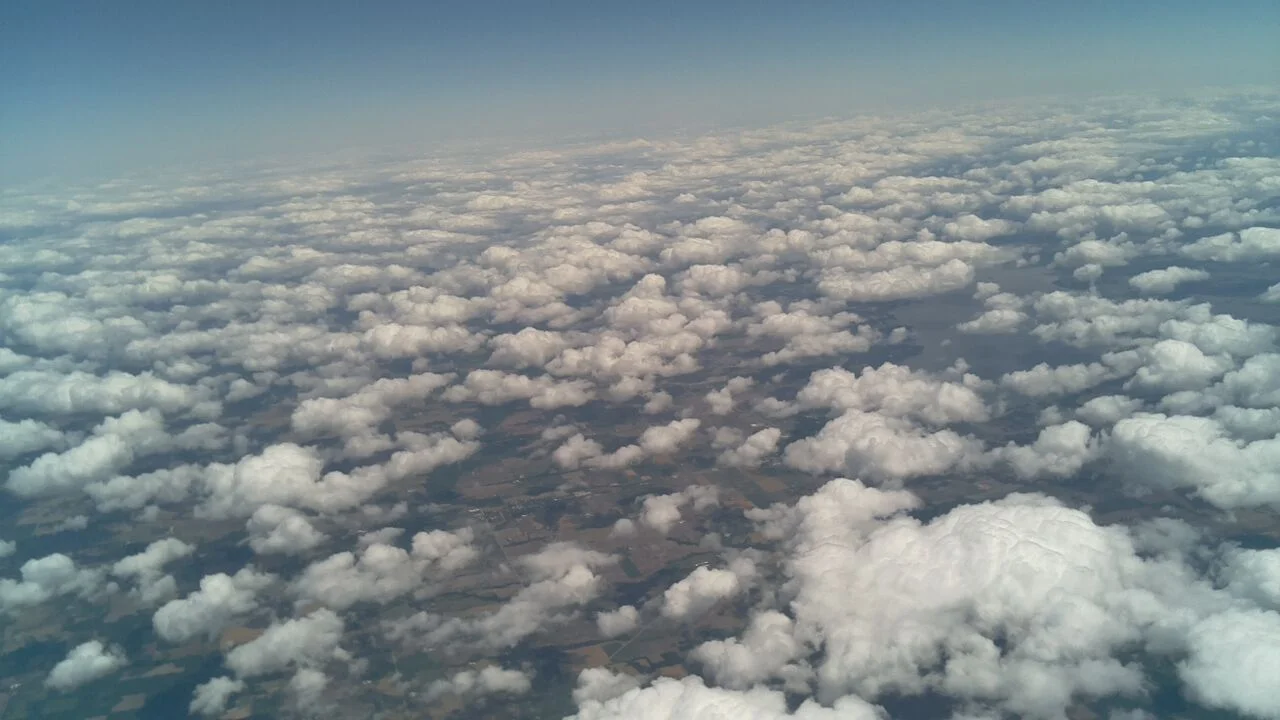 This image was taken during a 2016 balloon launch used to test data measuring devices and to give experience to freshmen starting out in the lab.