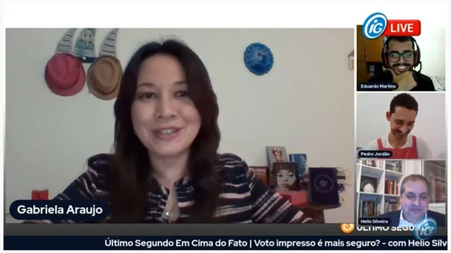Durante debate sobre voto impresso no Portal IG, advogados apontam segurança da urna eletrônica e possível retrocesso nas eleições. "Virou uma questão política", afirma Gabriela Araújo