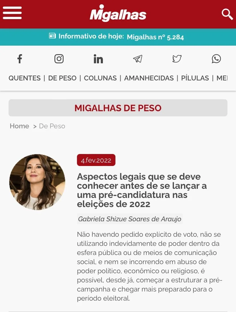 Aspectos legais que se deve conhecer antes de se lançar a uma pré-candidatura nas Eleições de 2022