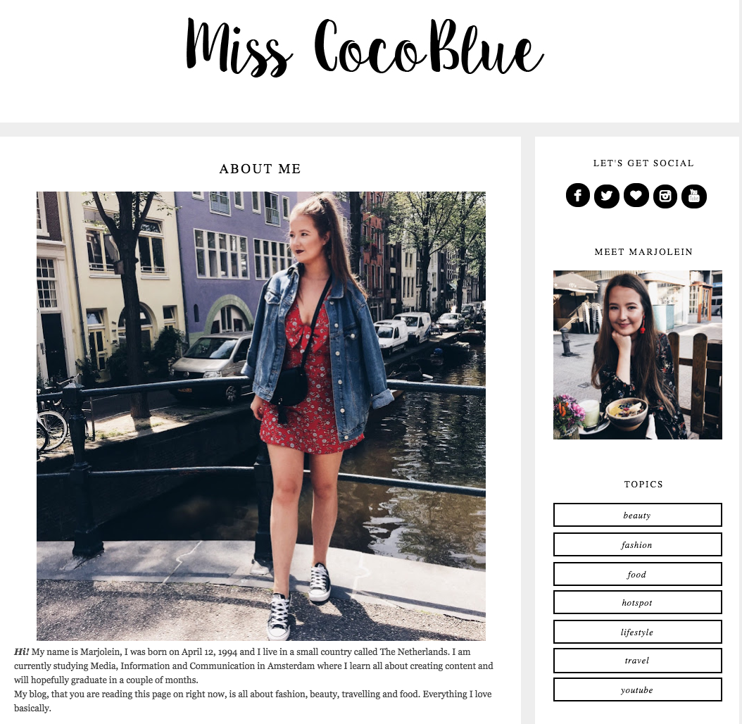 I've read Marjolein's blog for a while now, and I have no idea why I've never shared it here before because I adore it. If you're ever travelling anywhere in Europe and need somewhere with the yummiest looking food - Miss Coco Blue is your blog! Honestly - just go and have a little explore and you'll totally get what I mean. I wish I could share every photo of Marjolein's because they're all so incredible and beautifully edited. Not only does she share her love for travel, but Marjolein also posts her own recipe's too - one of my recent favourites is definitely her Hot Chocolate one - I know we're past Christmas now, but who doesn't love Hot Chocolate?! Three of my other recent fave posts are; Glitter lattes at Palm Vaults | My New York Trip | Dear 2018