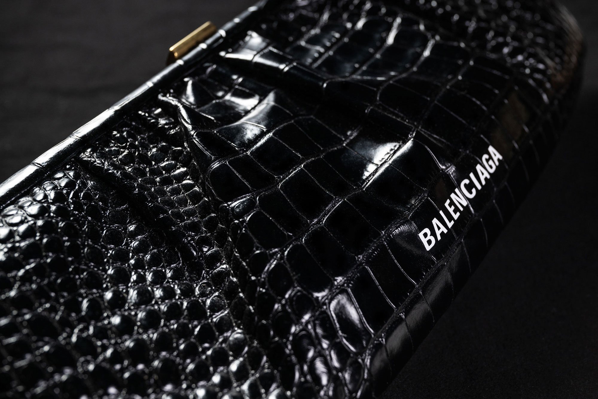 Consignment authentic black Balenciaga clutch