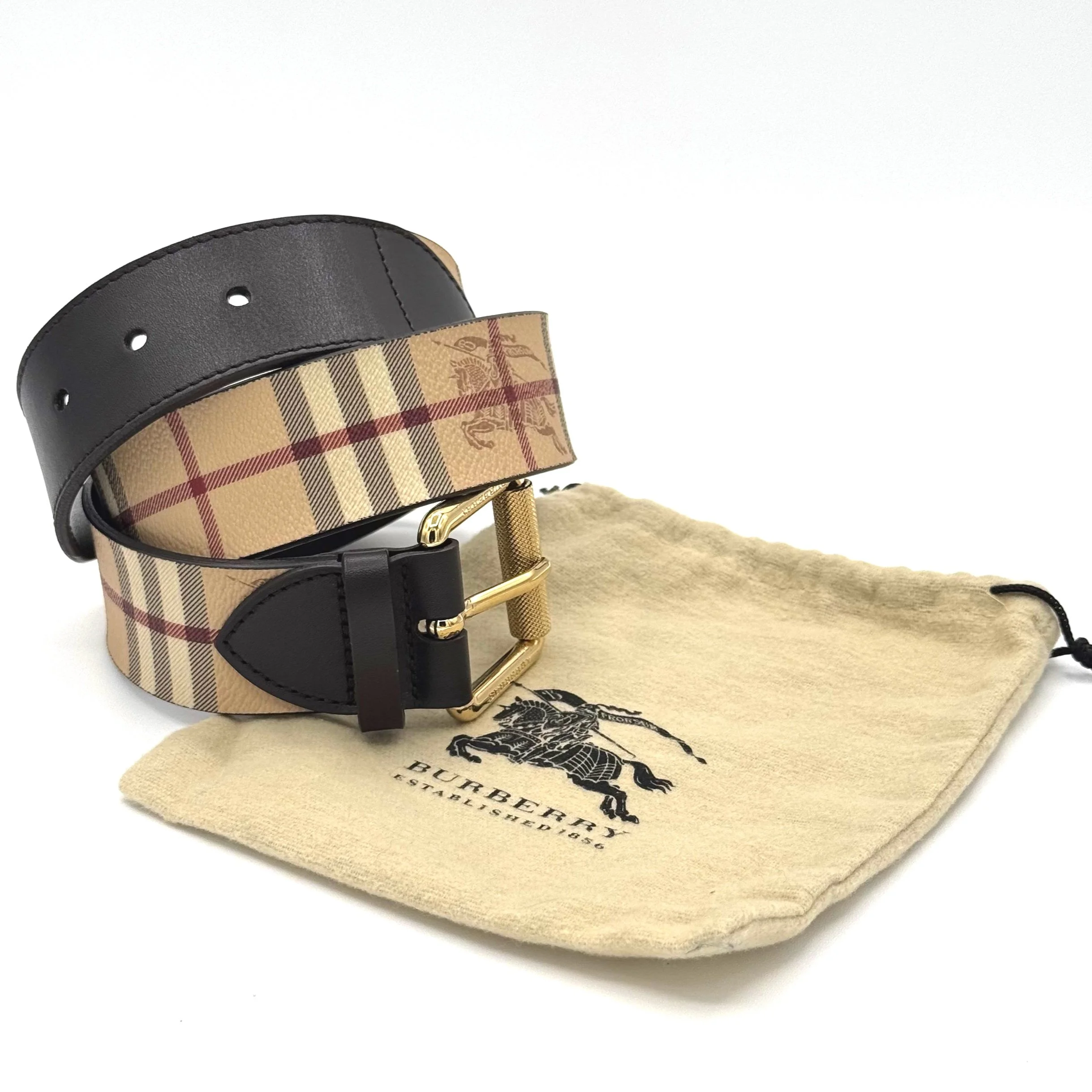 Burberry Nova Check Coated Canvas Eyelet Belt M Burberry, a Nova Check belt and wallet. - Bukowskis main image 2