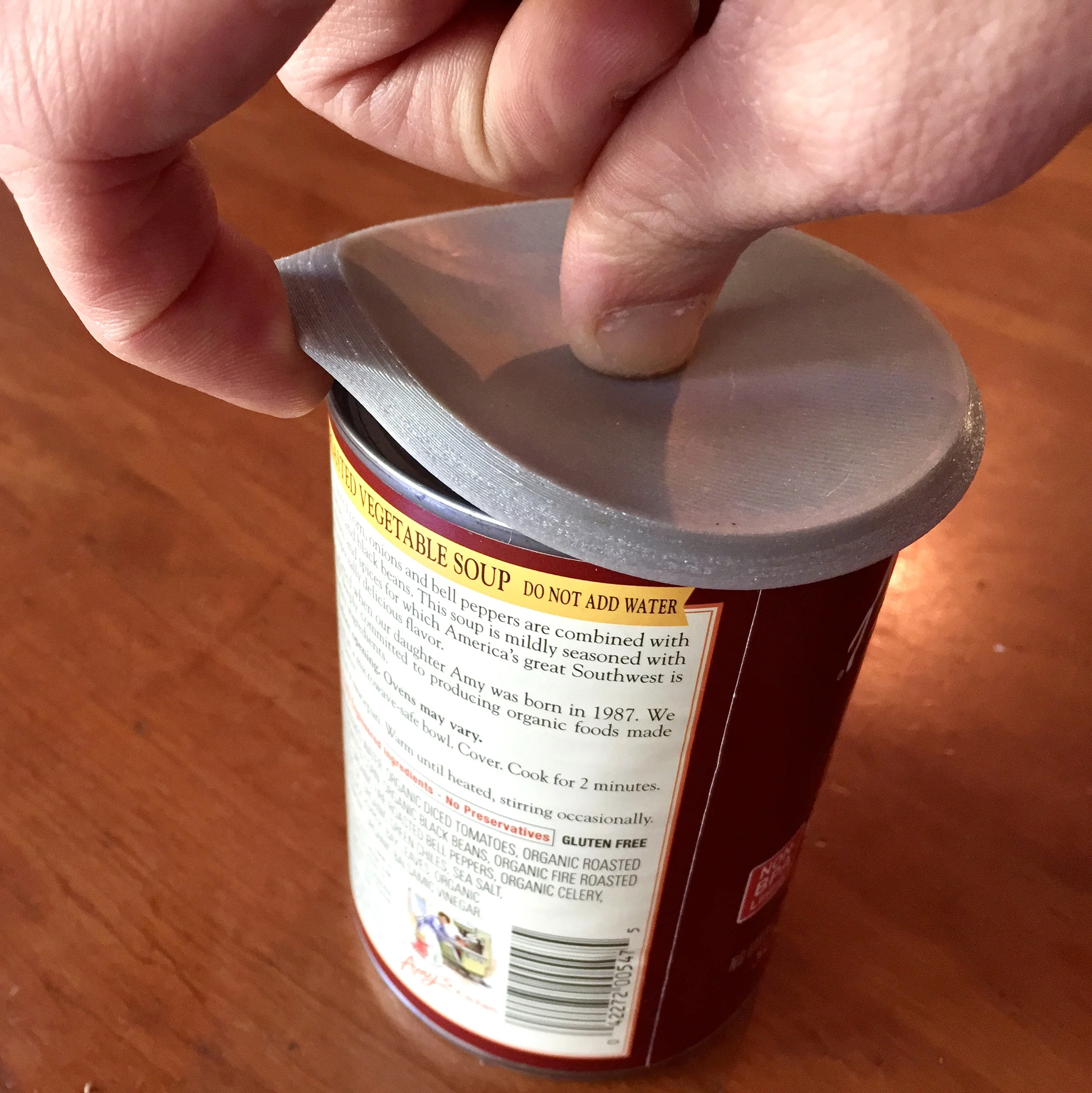 Reusable can lid printed in NinjaTek NinjaFlex