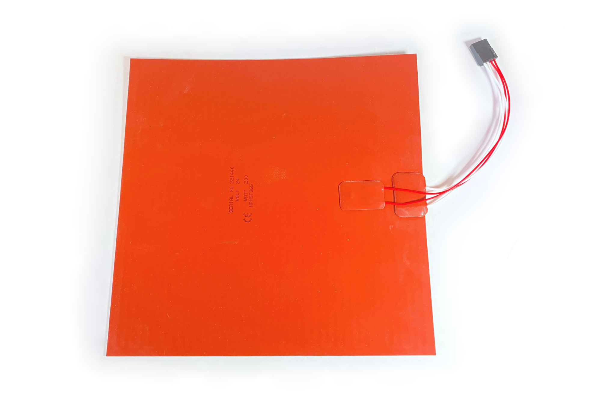 Silicone Bed Heater 24V 200W (210x210mm) — Hydra Research