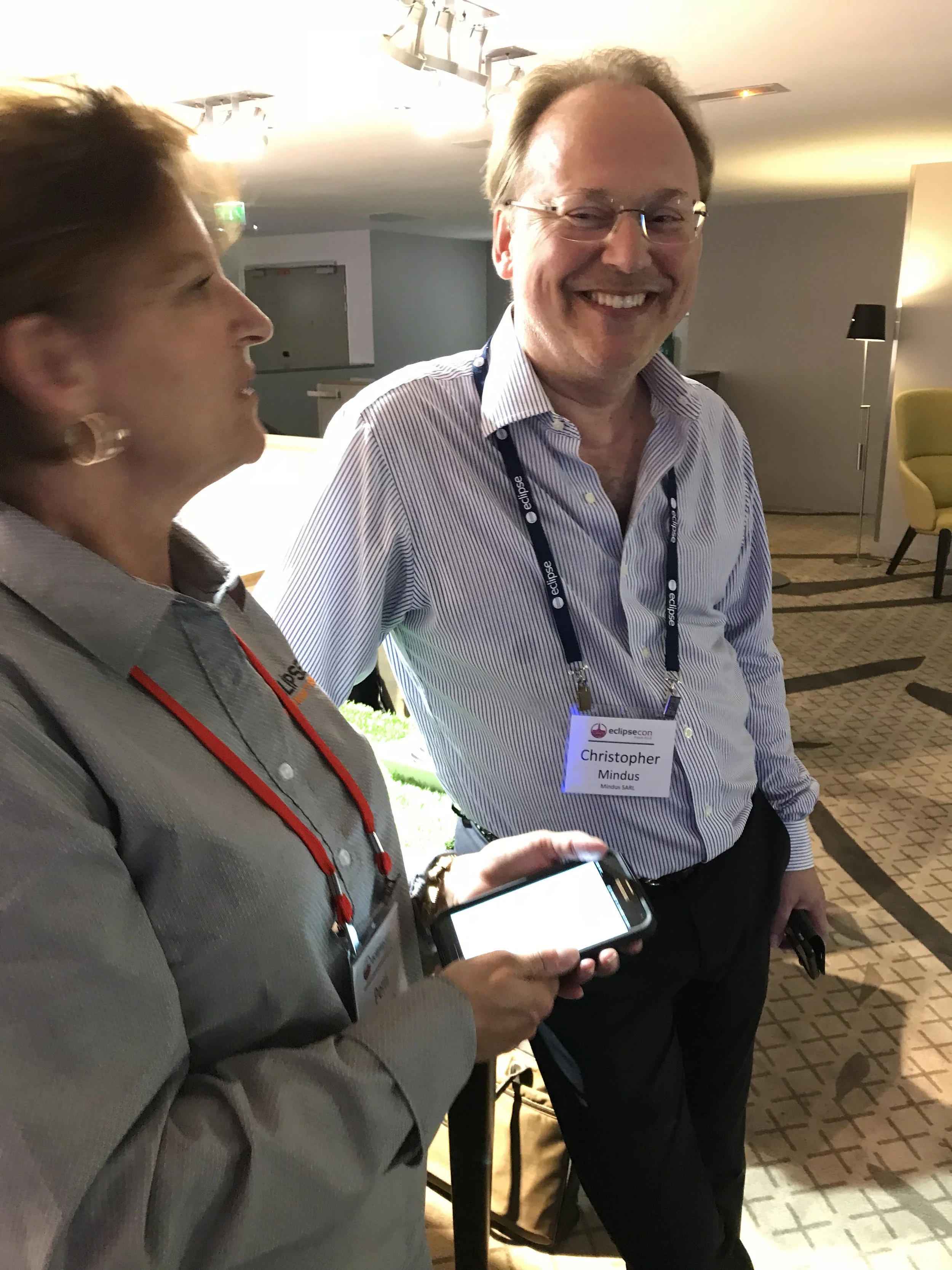 EclipseCon's unconference Perri Lavergne with Christopher Mindus