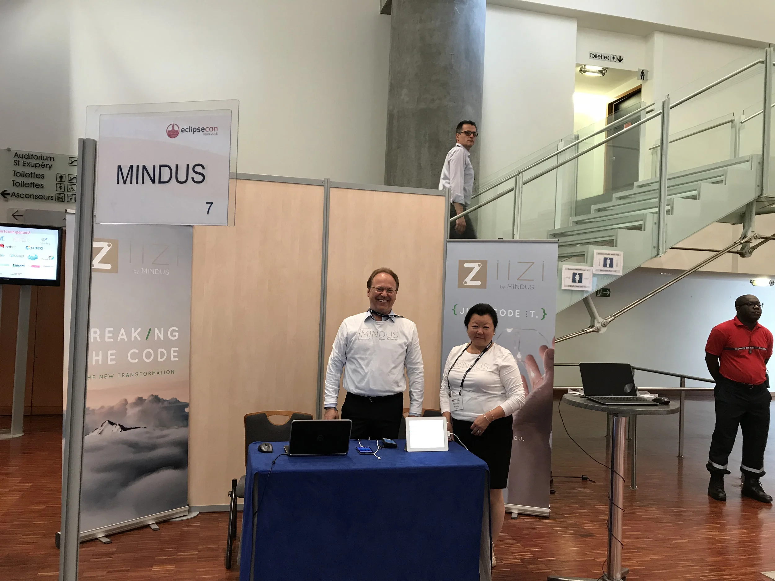 Mindus EclipseCon booth ready, and in a very strategical location
