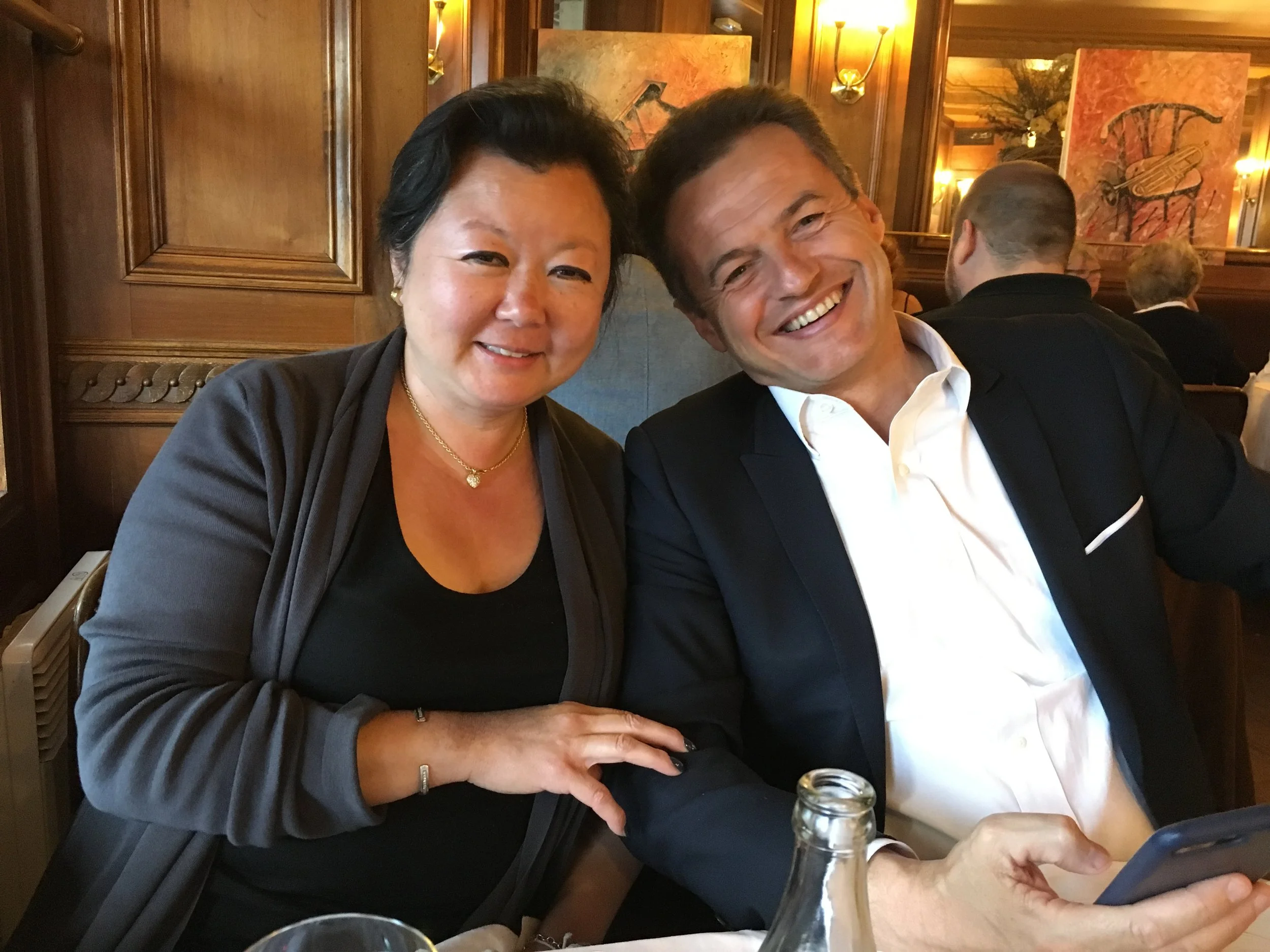 Food before Mindus EclipseCon talk verification, here our advisor Hubert Gerardin with Nathalie Mindus