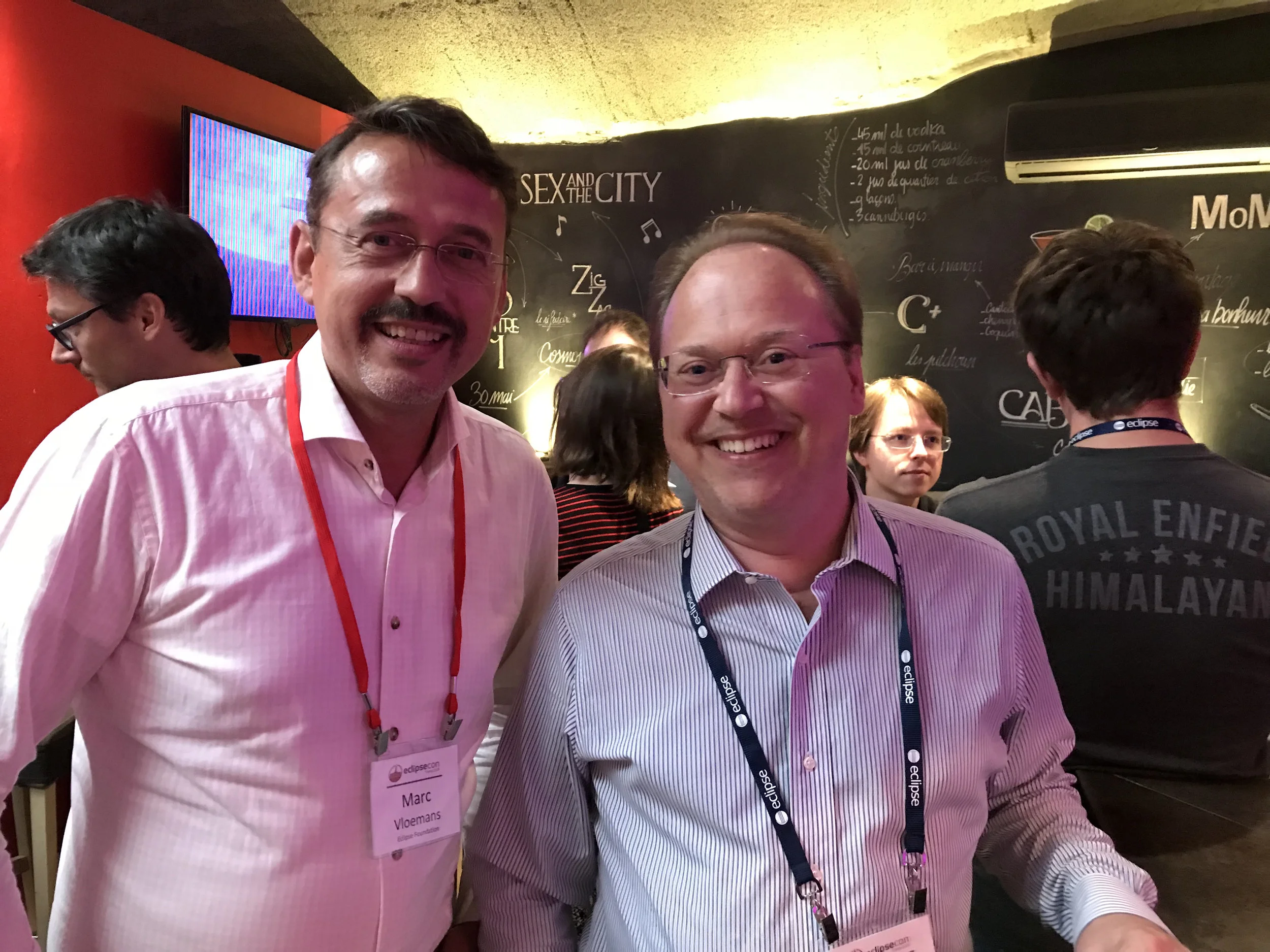 EclipseCon's Marc Vloemans, Director, Ecosystem Development at Eclipse Foundation with Christopher Mindus
