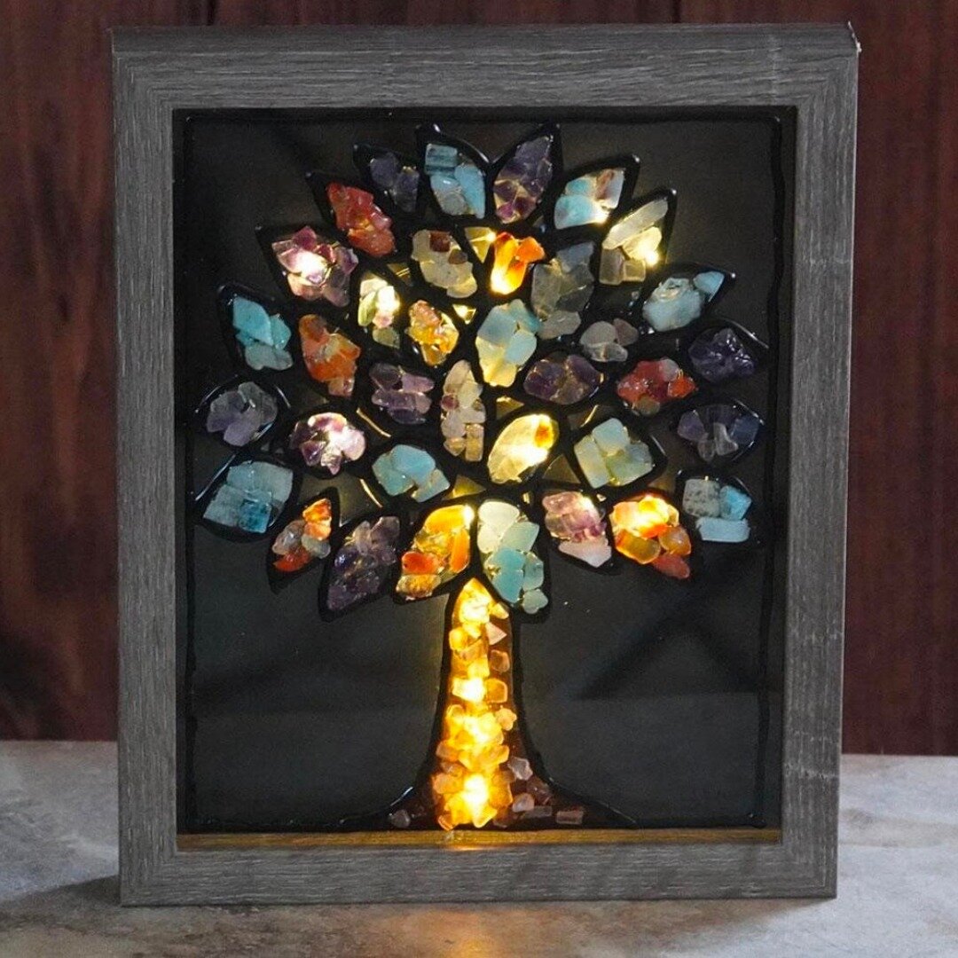 Looking for a unique activity to do for your next night out with friends? Join us on Wednesday, April 6th from 6pm to 8pm to create your own Tree of Life Crystal Mosaic Shadowbox with @makentakeevents. It&rsquo;s slated to be a relaxing night for you