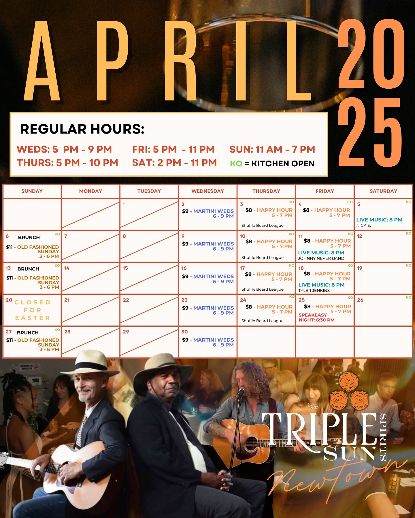 April just keeps getting better! Capping the month off with a SPEAKEASY NIGHT 👀 More details on that soon&hellip; in the meantime&hellip; save the dates and mark your calendars! 🥃📆
.
.
.
.
#buckscounty #newtown #thingstodo #localbar #distillery #t