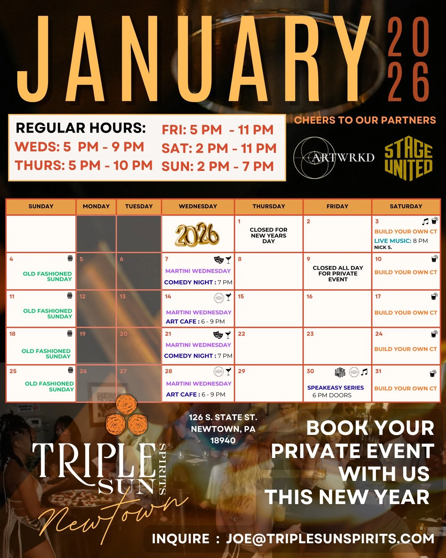 January happenings at the Newtown Tasting Room ☀️☀️☀️
