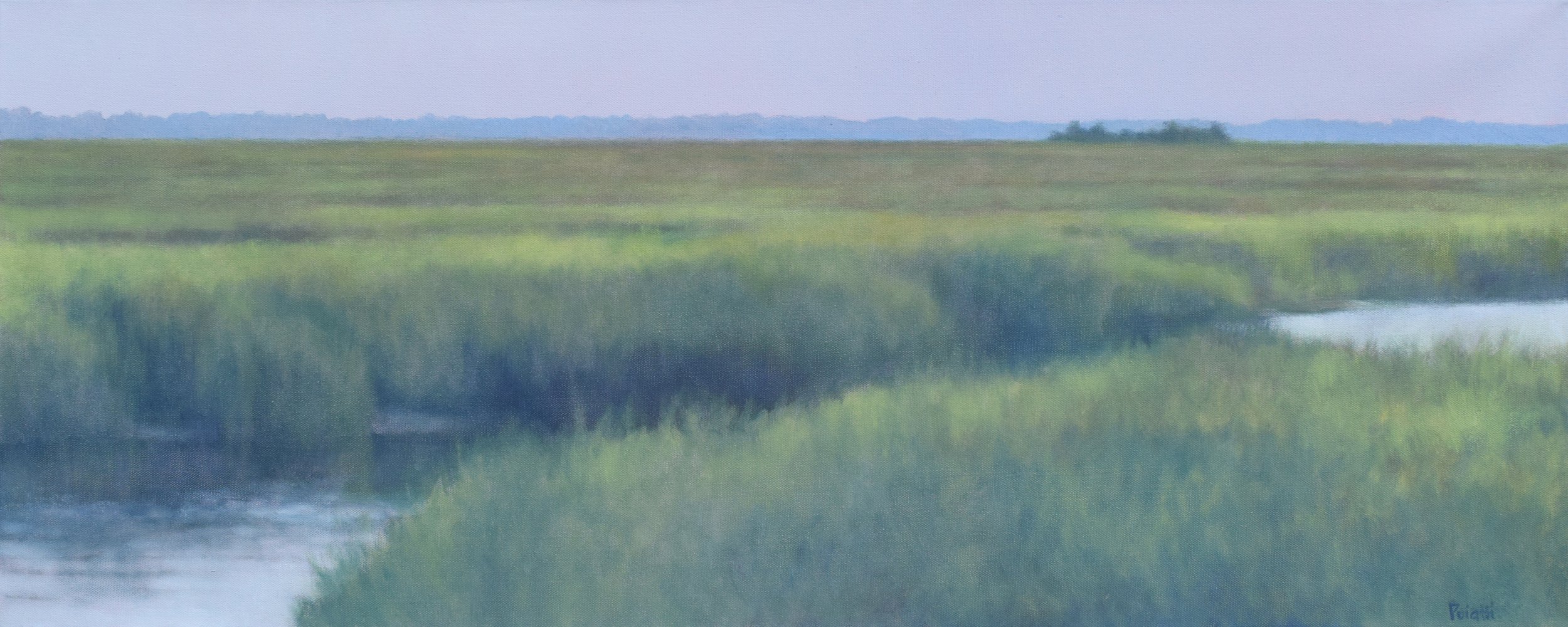 Marshes, Incoming Tide, 40 x 16