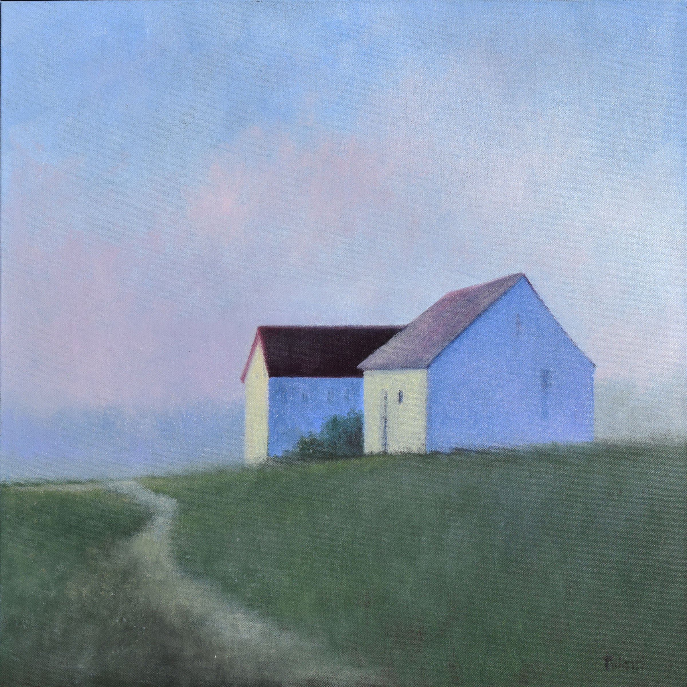 Two Cottages at Sunrise 24 x 24