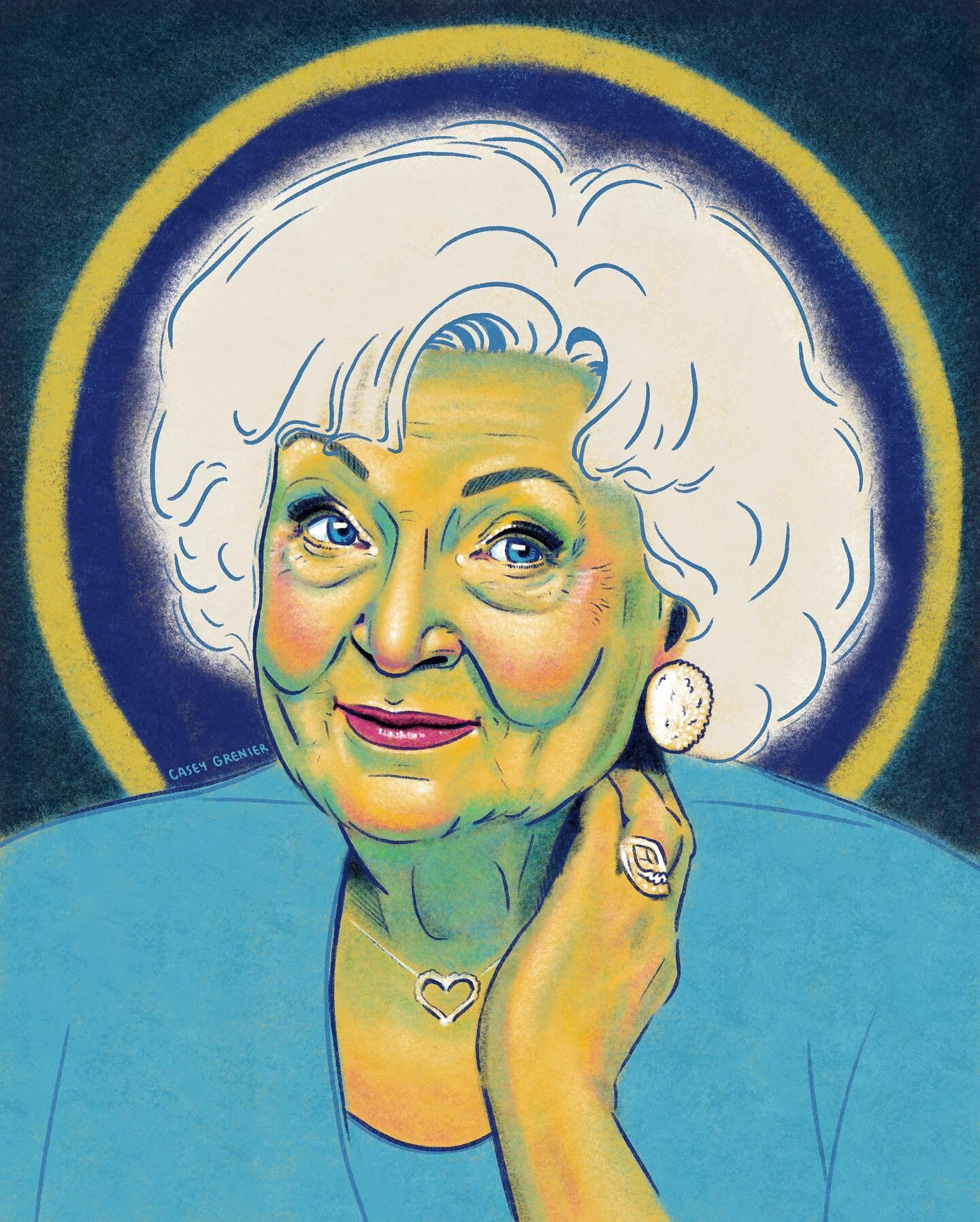 The great Betty White ❤️ An ally to so many.

Anyone else ball their little eyes out to the Oscars in memoriam? That music was amazing. 

I started this drawing after she had passed, and was inspired to post it after that beautiful tribute.

Swipe to