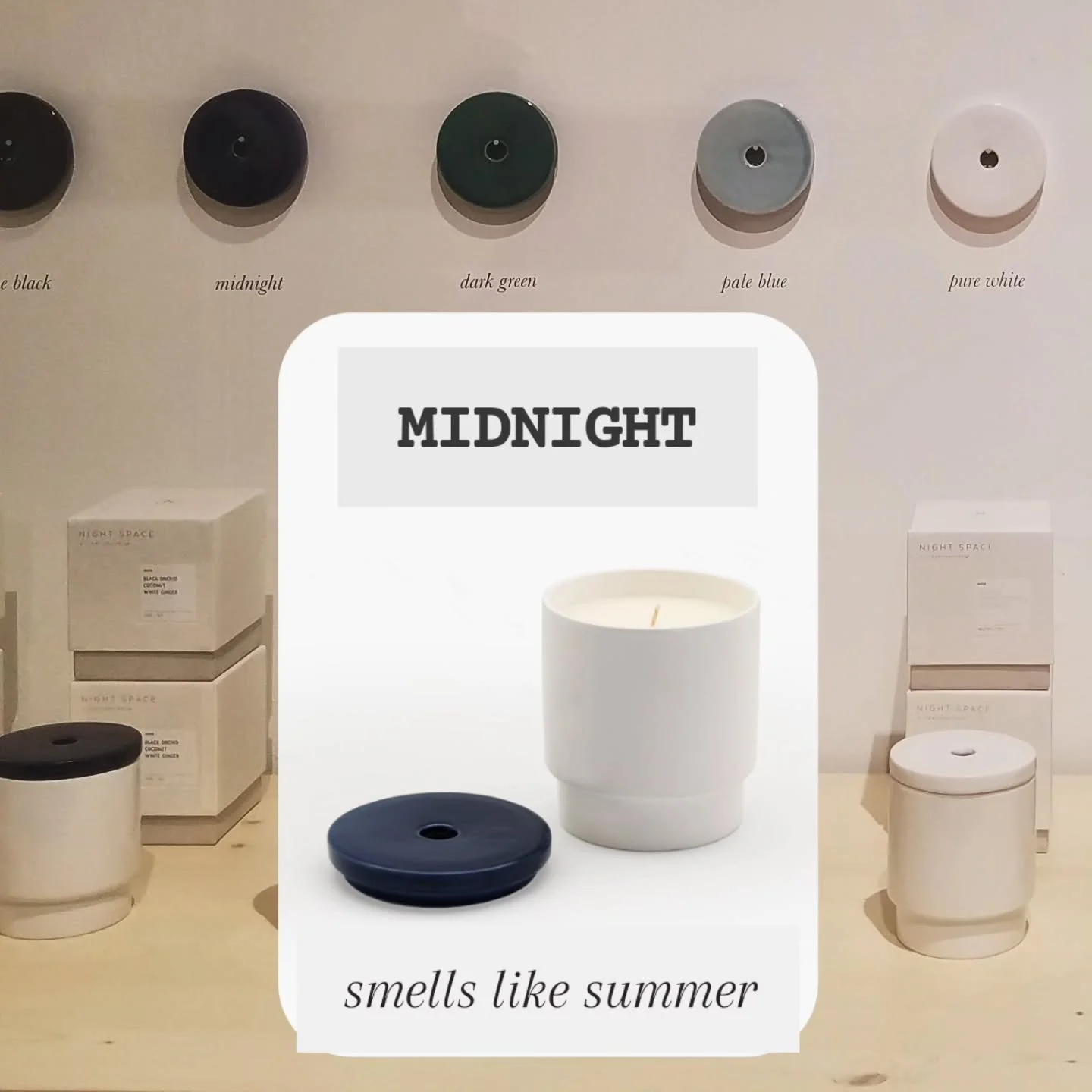 Soaking up every day of this summer! I love to burn Midnight while winding down, prepping dinner after a long day at the beach. 
A sexy blend of gardenia, ginger and coconut water, topped with jasmine and sandalwood give this exotic floral scent a li