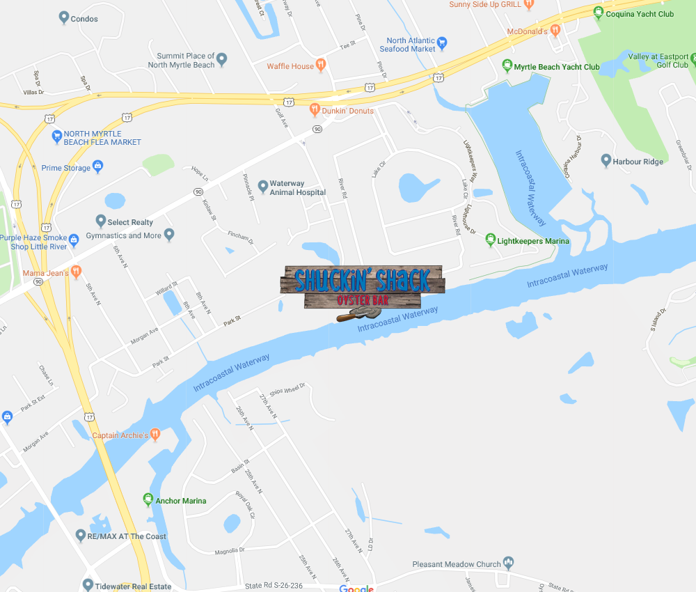 The Shuckin' Shack Oyster Bar of Little River, SC will not only be in a brand new building, it will also be located right on Intracoastal Waterway.