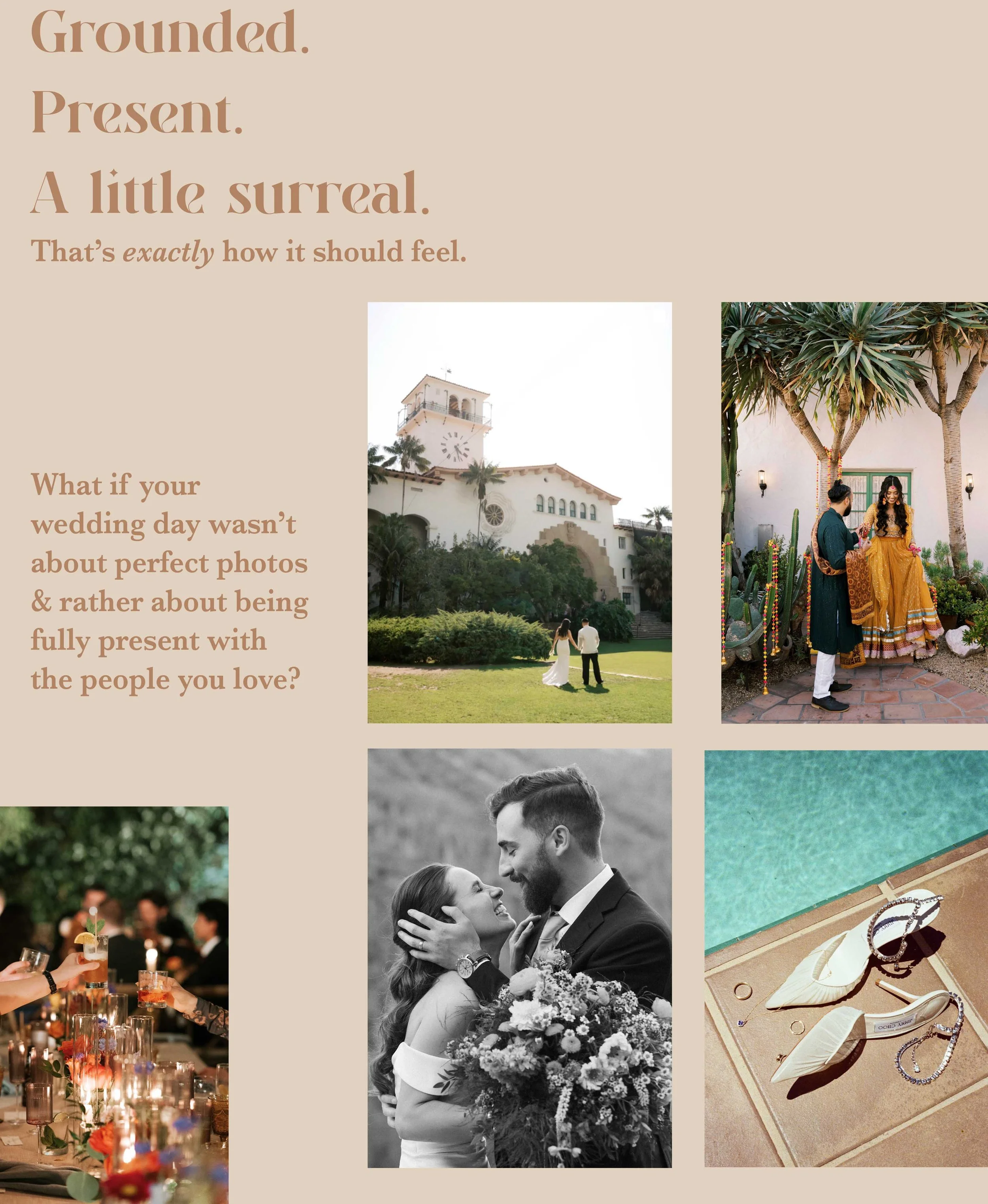 Southern California wedding photographer and videographer capturing an emotional, editorial-style couple portrait with natural light and candid movement.