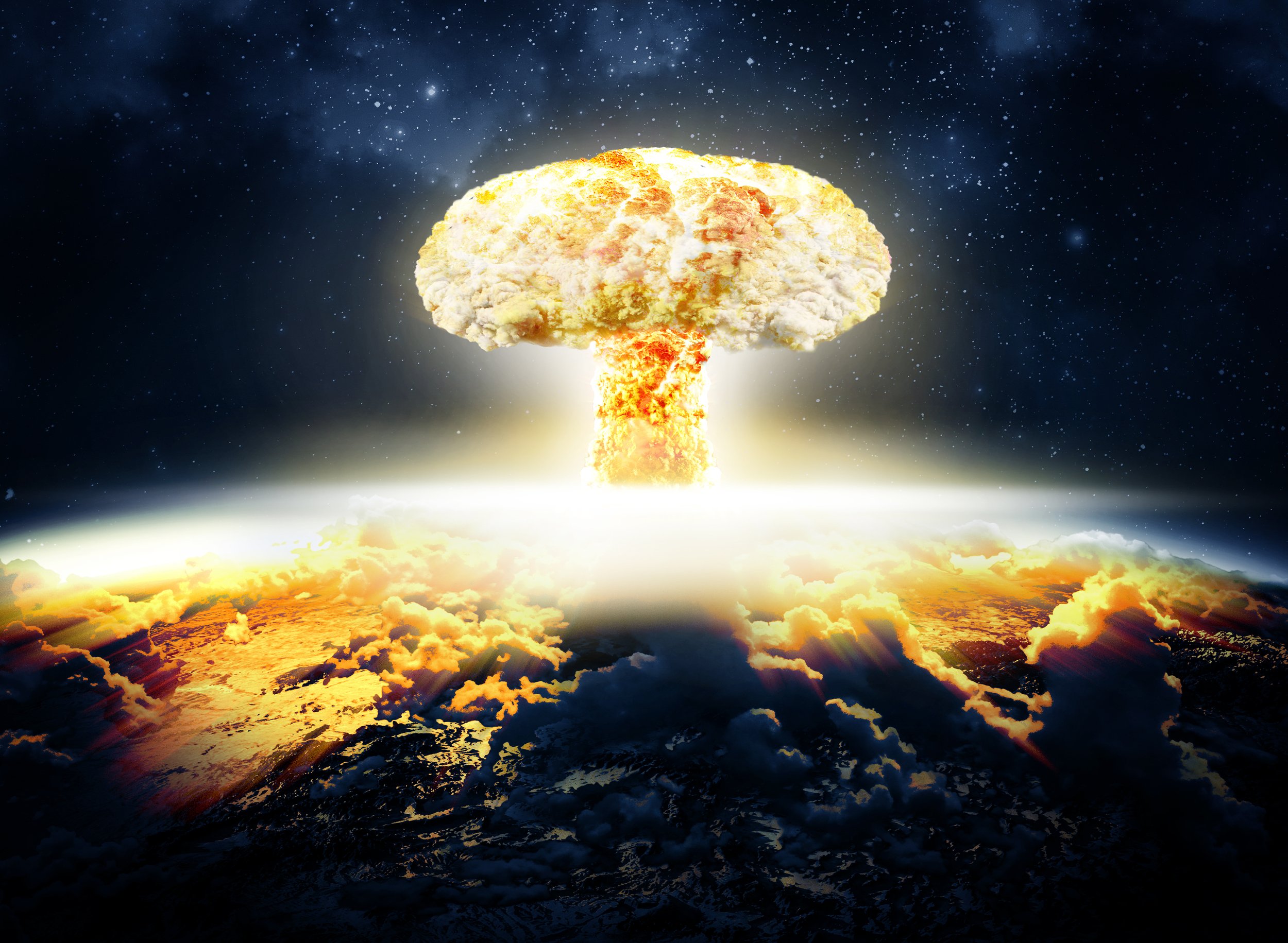 Атомный гриб. Атомный взрыв. Ядерный гриб. Взрыв ядерной бомбы. Ядерный взрыв вид из космоса.