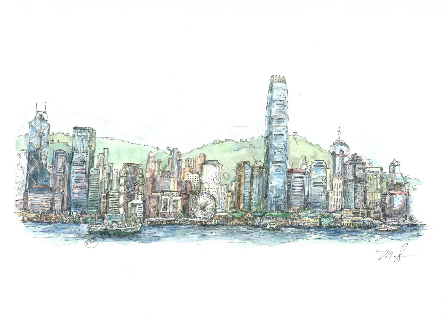 Skyline.Hong.Kong.Island.Waterfront.600dpi.A3.jpg