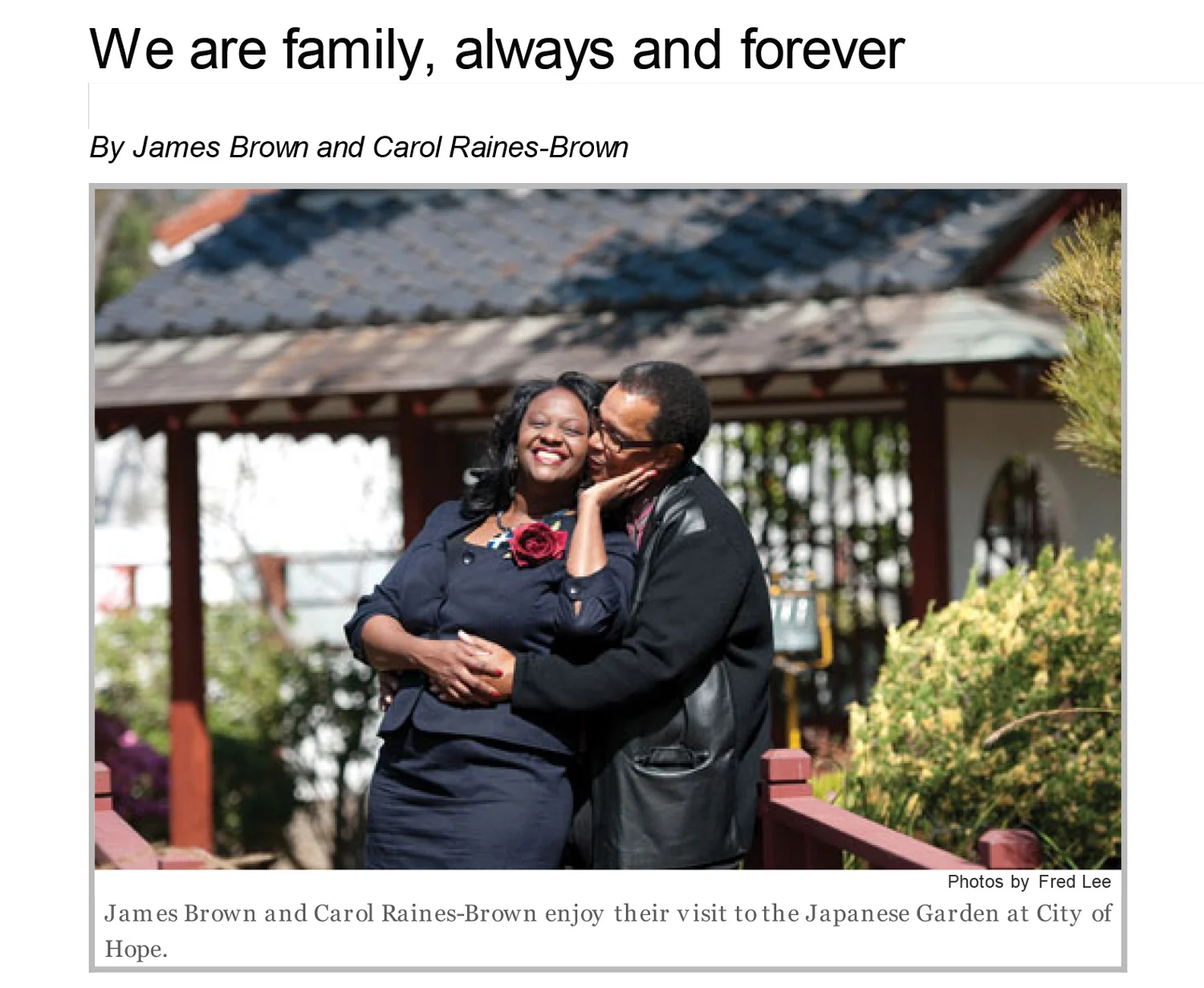 We Are Family, Always and Forever