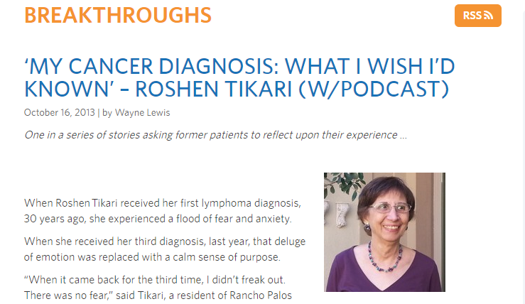 Cancer Journeys Podcast: Roshen Takari