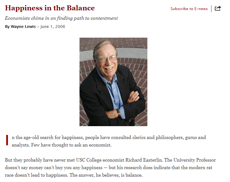 Happiness in the Balance