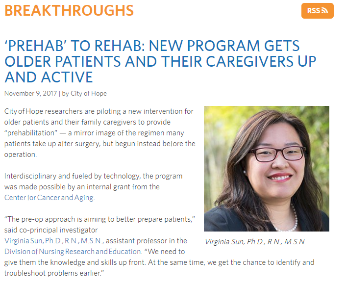 ‘Prehab’ to Rehab