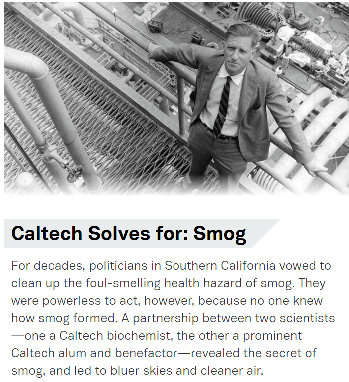 Caltech Solves for: Smog