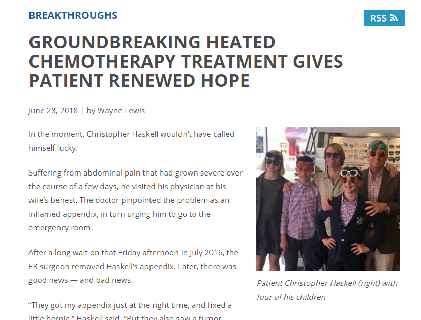 Groundbreaking Heated Chemotherapy Treatment Gives Patient Renewed Hope