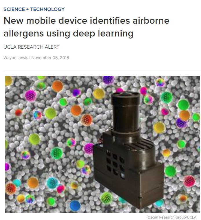New mobile device identifies airborne allergens using deep learning