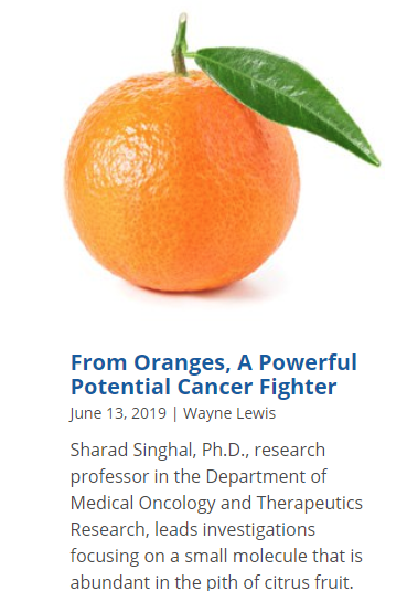 From Oranges, a Powerful Potential Cancer Fighter