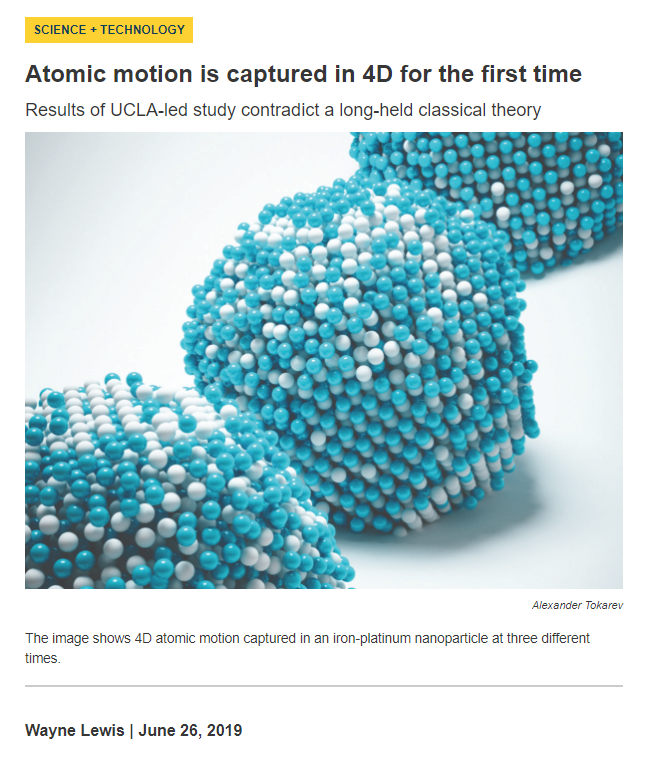 Atomic motion is captured in 4D for the first time