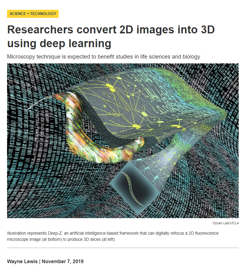 Researchers convert 2D images into 3D using deep learning