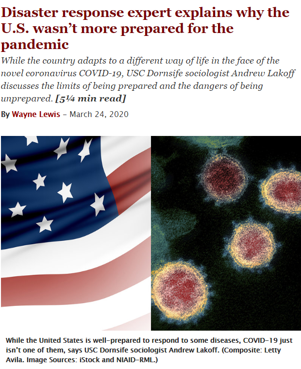Disaster response expert explains why the U.S. wasn’t more prepared for the pandemic