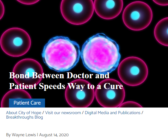 Bond Between Doctor and Patient Speeds Way to a Cure